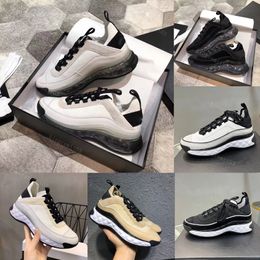 10A 2022 Designer Calfskin Casual Shoes Men Women Suede Sneakers Fashion Low Cut Sneaker Luxury Lace up Air Cushion Transparent Sole Shoes Size35-45