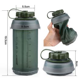 Water Bottles 750ML Portable Outdoor Collapsible Sport TPU Soft Folding Kettle Camping Travel Running 221025