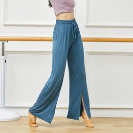 Stage Wear Adult Belly Dance Front Split Pants Palazzo Wide Leg Trousers Costume For Women Practice Dancing Clothes Dancer Clothing