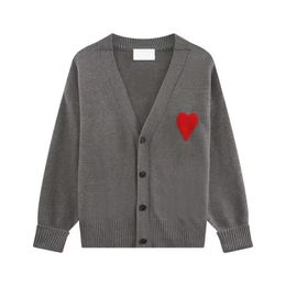 Moda paris designer masculino camisola amis de coeur macaron amor jacquard cardigan camisola para homem e mulher hz7