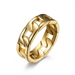 Cluster Rings Body Jewelry Wholesale Street Style Stainless Steel Braided Chain Cross Winding Ring For Men