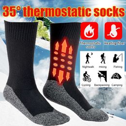 Herrensocken Winter selbsterhitzende thermische beheizte weiche elastische verdickte Anti-Rutsch-Socken für Damen Herren Outdoor Ski Tube Socke