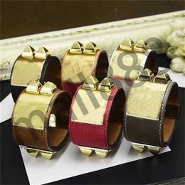 Classic Punk stud Rivet Leather Bracelet Palm genuine Leather Grain Bracelet For Women Men Bracelets 9 Colors Anniversary Gift Holiday Ornaments