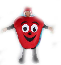 2022 red colour apple Mascot Costume Halloween Christmas Cartoon Character Outfits Suit Advertising Leaflets Clothings Carnival Unisex Adults Outfit