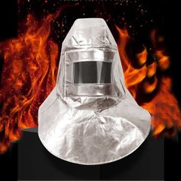 Cycling Helmets Fire Hood High Tperature Helmet Aluminum foil Proximity Helmet Radiation Protection Use for Firen High-Tperature Worker L221014