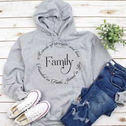 Women's Hoodies Kwawaii Founded In Faith Joined Love Family Women Sweatshirt O Neck Cotton Pullover Full Long Sleeve Shirt Drop Ship