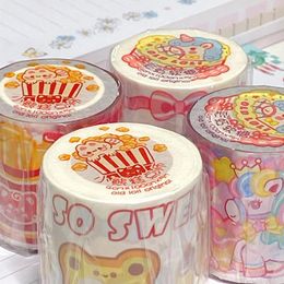 Gift Wrap Lovely Bear Cow Sweetmeats PET Special Oil Washi Tapes Stationery Masking Tape Adhesive DIY Scrapbooking Sticker