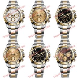 11 colour Highquality Asian Factory Men's Watch 2813 Automatic WristWatch 116503 Watch 40mm black diamond dial no timer gold stainless steel strap Sapphire glass