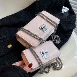 Evening Bags Gradient Pu Leather Handbag Chain Handle Shoulder Messenger For Woman 2022 Small Square Bag Sac A Main
