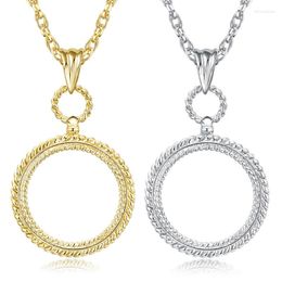 Pendant Necklaces Y51E Cute Magnifying Glass Long Sweater Necklace Women Men Magnifier Chain