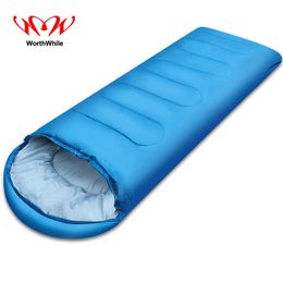 Sleeping Bags Worthwhile Outdoor Envelope Sleeping Bag Camping Travel Hiking Multifunction Ultra-light 1000g T221022