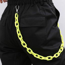 Keychains Plastic Acrylic Chain Pants Waist Men And Women Punk Style Hip Hop Ins Fluorescent