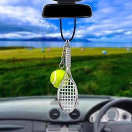 Interior Decorations Cars Accessories Gifts Car Pendant Rearview Mirror Racket Tennis Ball Decoration Hanging Ornaments Auto-Styling