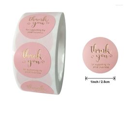 Gift Wrap 500Pcs Thank You Label Stickers For Supporting My Small Business Roll Round Kraft Pink Labels Shop