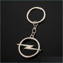 Other Exterior Accessories 20Pcs All Car Key Ring Creative Metal Gift Chain For Mazda Opel Mitsubishi Drop Delivery 2022 Mobiles Mot Dhi5B