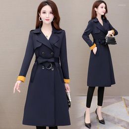 Women's Trench Coats Women Windbreaker Long Over The Knee Ladies High-end High-grade 2022 All-match Autumn Clothes Foreign Style Jacket Lady