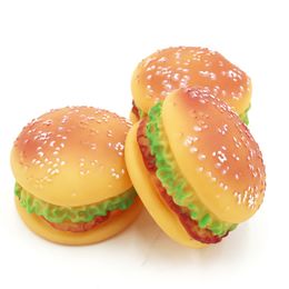 Squeaky Burger Pet Hamburger Dog Toy sounding toys teething balls Dog spherical Durable Puppy Interactive Tear Resistant Dogs Relieve Boredom ocean freight