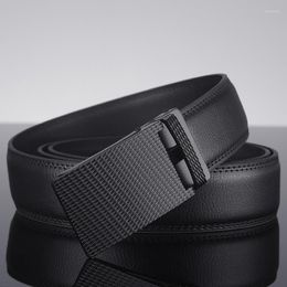 Belts Plyesxale 3.5cm Width Belt For Men Leather Black Fashion Casual Business Mens Classic Automatic Ratchet Dress G1287