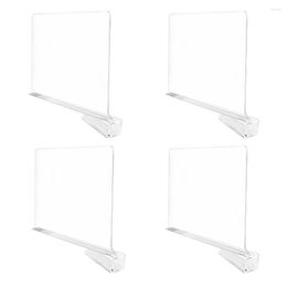 Clothing Storage Acrylic Closets Shelf Dividers - Organizer For Clothes Bedroom 4 PCS Clear Separators An