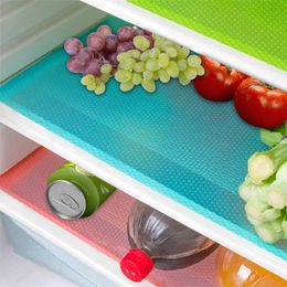 EVA Refrigerator Liners Mats for Shelves Washable Can Be Cut Fridge Shelf Liner Waterproof Fridge Pads Table Drawer Placemat