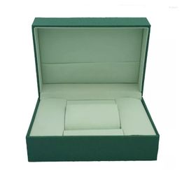 Watch Boxes Luxury Green Mens Organizador De Relojes Outer Woman's Watches Box Gift Certificate Handbag Brochure Tote Bag