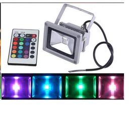 Outdoor Led Floodlight Colours Changing Wall Washer Lamp IP65 Waterproof 24key IR Remote Control Floodlight Spotlight 85V-250V