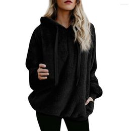 Women's Hoodies Thick Plush Women 2022 Warm Fleece Hooded Fluffy Sweatshirt Zipper Winter Jumpers