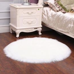 Carpets Woollen Carpet Nursery Rugs Bedside Room Bedroom Imitation Wool Area Rug Floating Window Long Hair Mat Living Cushion