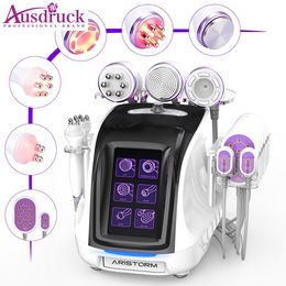 Tax Free 6 In 1 Cavitation Machine 40K Ultrasonic/Ultransond Pads Lipo Laser Body Face Eye Vacuum RF System