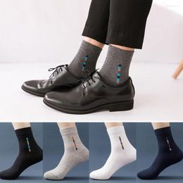 Men's Socks 1Pairs Casual Men's Breathable Cotton Middle Tuble Business Sweat-Absorbent Deodorant Plus Size Apparel Accessories