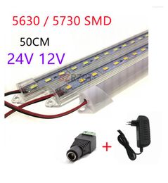 5pcs DC 12V 24V SMD 5630 LED Hard Rigid Strip Bar Tube Light Aluminium Shell For Home Kitchen Cabinet Wall Decor