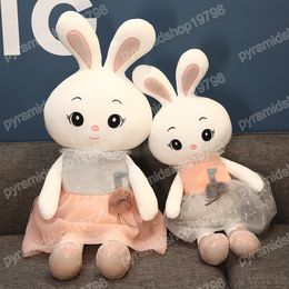 45CM Kawaii Rabbit Plush Toys Lovely Wears Lace Skirt Rabbit Stuffed Soft Toy Nice Birthday Xmas Gift