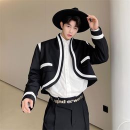 Men's Jackets 2022 Spring And Autumn Fashion Trend Colour Matching Short Jacket Men's Korean Version Of The Net Red Casual Stage Top Coat
