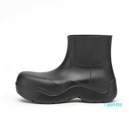 Chelsea-Stiefel, Martin-Stiefelette, einfarbig, Rosa, dreifach, Schwarz, Bule, Pistazie, Frost, Gelb, Rot, Orange, Plattform, runde Zehen, wasserdicht, modisch, 055