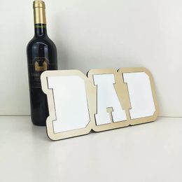 Sublimation MDF Photo Frames Dad Wooden Frame DIY Fathers' Day Present Blank Wooden Picture Rahmen Wholesale A02