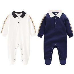 Baby Hot Little Brand Clothes Plaid Romper New Cotton Newborn Baby Girls Boy Spring Autumn Rompers Kids Designer Infant Jumpsuits