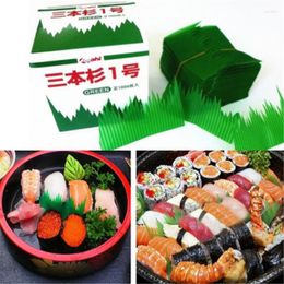 Dekorative Blumen grünes Blatt Japanische Lebensmittel Sushi Dekoration Blätter Gras kreatives Plastik Sashimi Dekor Werkzeuge