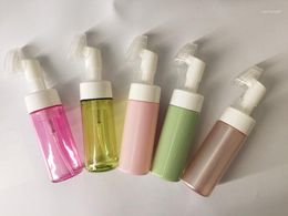 Storage Bottles 150ML Few Colorse FOAMING Bottle Or MOUSSE Plastic With Silicon Brush Head Massage For Face Cleaning Empty