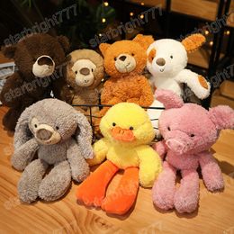 30CM Kawaii Soft Duck Rabbit Monkey Dog Plush Toys Lovely Animal Plushie Dolls Stuffed for Baby Girls Appease Birthday Gifts