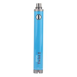 Wholesale EVOD Twist II 1600mah evaporator pen EcPow preheated Vape pen battery adjustable voltage with mini USB charger cable