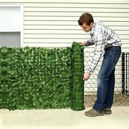 Decorative Flowers Plant Fence Artificial Green Leaf Privacy Screen Panel Outdoor Garden Home Decoration