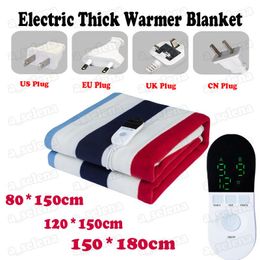 2022 new Home Textile Winter Electric Blanket Thicker Heater Double Body Warmer Blankets 150x80cm 150x120cm 150X80cm Heated Thermostat Heating Pad US fashion