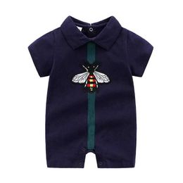 Clothing Sets Summer Cotton Rompers Newborn Baby Short Sleeve Romper Boy Girl Clothes Infant Bee Jumpsuit 0-24M