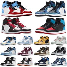 2023 dropshipping Bordeaux 1s High OG Basketball Shoes Men Women Jumpman 1 Military Blue Prototype Hyper Royal Pollen Dark Mocha Mens Trainers JERDON