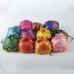 Envoltura de regalo 50 piezas de estilo pequeño de estilo chino bolsas de suerte brocado de seda joya de joyas