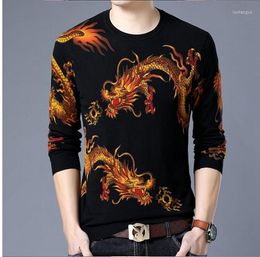 Men's Sweaters Autumn Sweater Printing Thin Men's Long Sleeve Tiger Cashmere Knitwear Clothes