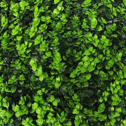 Fleurs d￩coratives ext￩rieures artificielles baces de couverture de couverture d'intimit￩ de cl￴ture d'herbe Mat 10x10 pouces UV Topiary Vertical Garden Plants Balcon