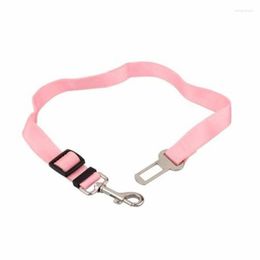 Dog Collars Seat Belt Strap Adjustable Seatbelt Leash For Puppy Cats-Black