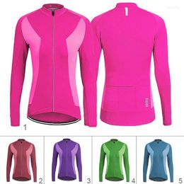 Racing Jackets Outdoor Bicycle Jacket Sweater Women Long Sleeve Coat Road MTB Top Cycling Jersey Wear Elegance Shirt Trip Breathable