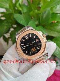 u1 fantastic watches for 5711/1R-001 5711 Champagne Black Dial 40mm ETA Movement Automatic Mechanical 18K Rose Gold Stainless Steel bracelet Mens Watch Watches